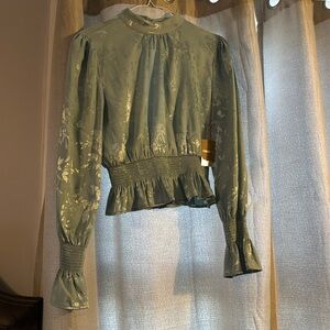 Forever 21, size small, teal blouse.